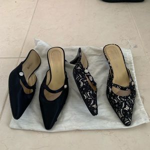 Lace evening mule